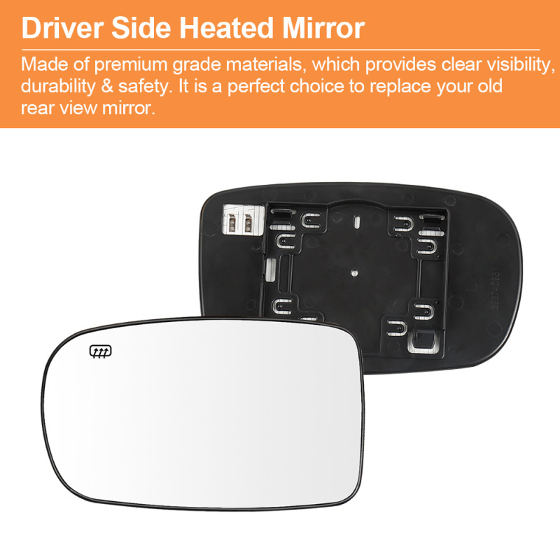 Side Heated Mirror Glass Replacement for Chrysler 200 2011-2014 Chrysler 300 2012-2021 Dodge Charger 2011-2021 Replace 68101147AA 68101146AA