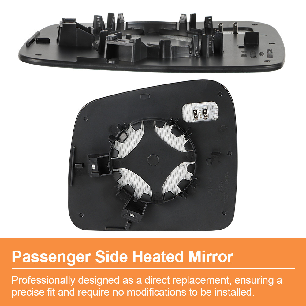 Side Mirror Glass with Heated Replacement for Jeep Grand Cherokee 2011 2012 2013 2014 2015 2016 2017 2018 Side View Flat Mirror Replaces 68092051AB 68082636AB