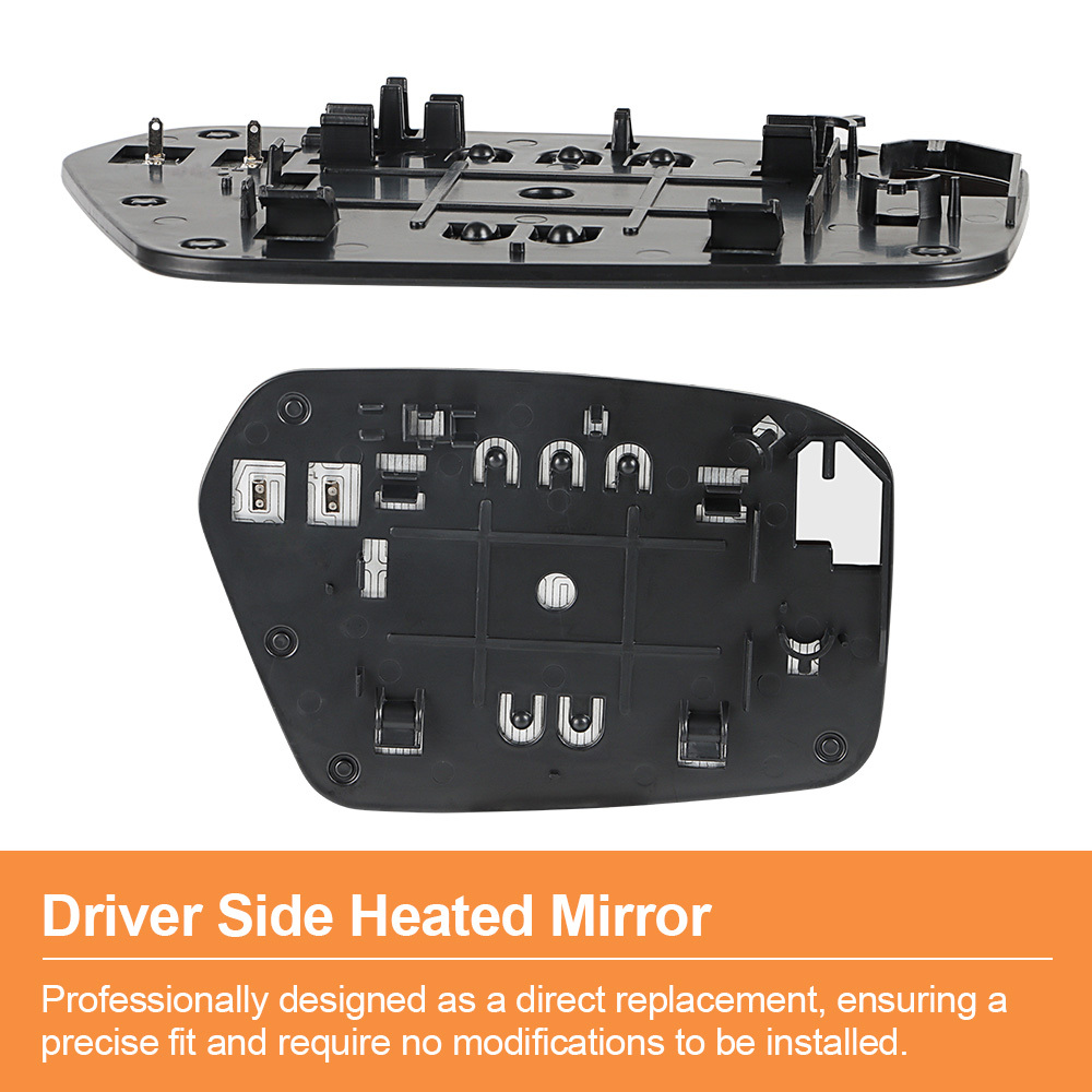 Side Heated Mirror Glass Replacement for Ford Fusion Mercury Milan 2006-2010 Lincoln MKZ 2007-2010 Side View Mirror Glass Replaces 6E5Z17K707B 6E5Z17K707A