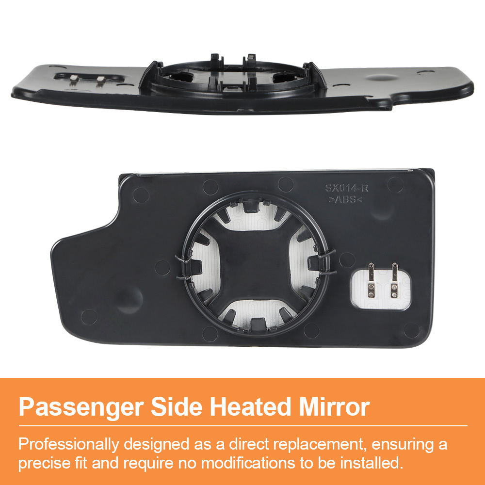 Side Mirror Heated Lower Mirror Glass Replacement for Chevy Silverado 1500 2014-2017 GMC Sierra 1500 Silverado 2500 3500 HD 2015-2017 View Side Mirror Replaces 23444114 23444113