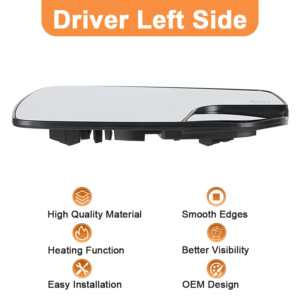 Side Heated Mirror Glass with Backing Plate for Ford Edge 2015 2016 2017 2018 View Side Mirror Exterior Mirror with Blind Spot Mirror Replaces FT4Z17K707H FT4Z17K707A