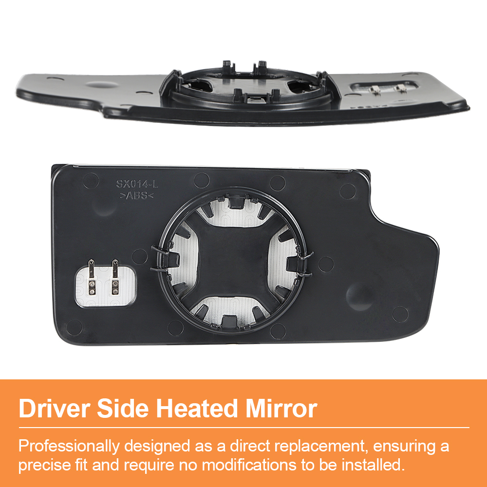 Side Mirror Heated Lower Mirror Glass Replacement for Chevy Silverado 1500 2014-2017 GMC Sierra 1500 Silverado 2500 3500 HD 2015-2017 View Side Mirror Replaces 23444114 23444113