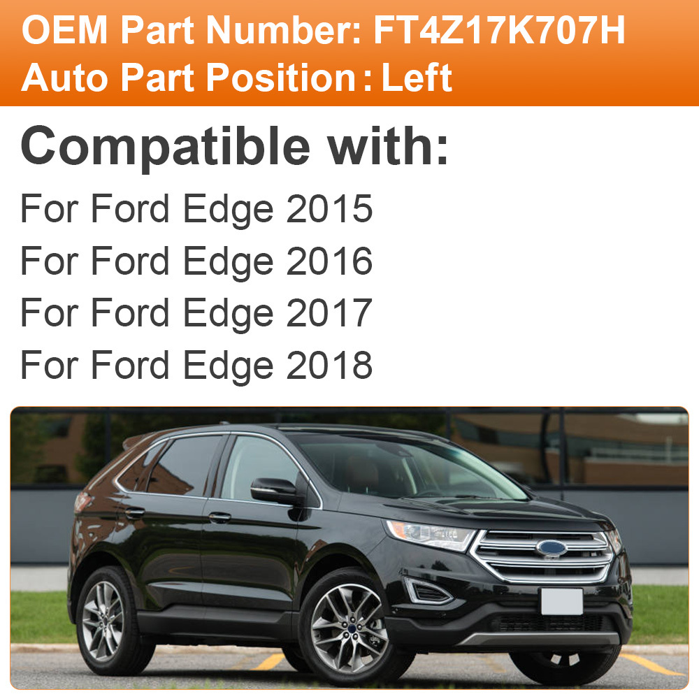 Side Heated Mirror Glass with Backing Plate for Ford Edge 2015 2016 2017 2018 View Side Mirror Exterior Mirror with Blind Spot Mirror Replaces FT4Z17K707H FT4Z17K707A