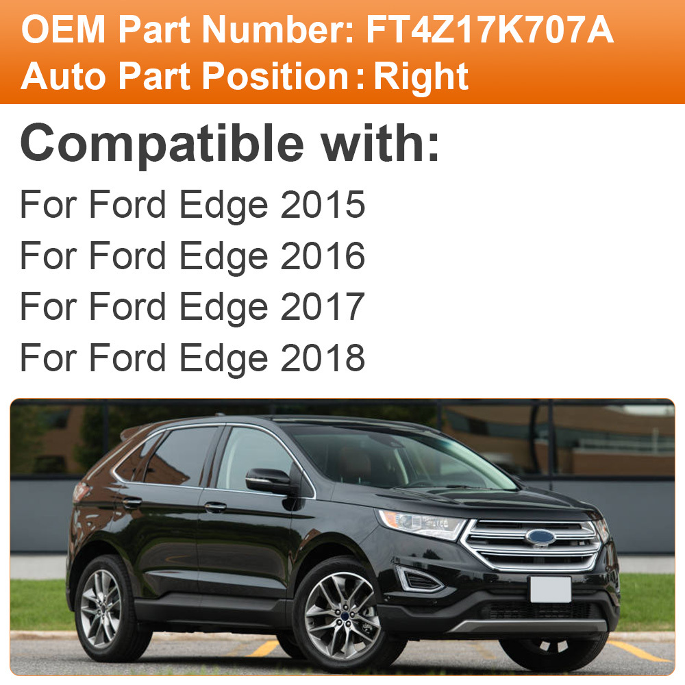 Side Heated Mirror Glass with Backing Plate for Ford Edge 2015 2016 2017 2018 View Side Mirror Exterior Mirror with Blind Spot Mirror Replaces FT4Z17K707H FT4Z17K707A