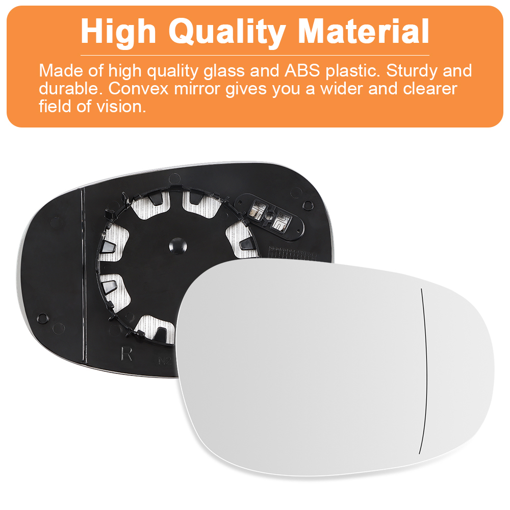 SENZEAL Wing Mirror Glass Heated Side for BMW 1 3 Series E81 E88 E90 E91 E92 E93 LCI 2009-2012 51167252893 51167252894