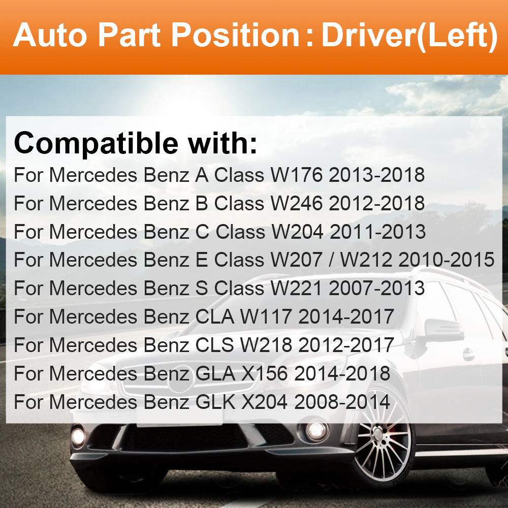 Side Heated Mirror Glass Replacement for Mercedes-Benz A B C E S CLA GLA GLK Class W212 W204 W221
