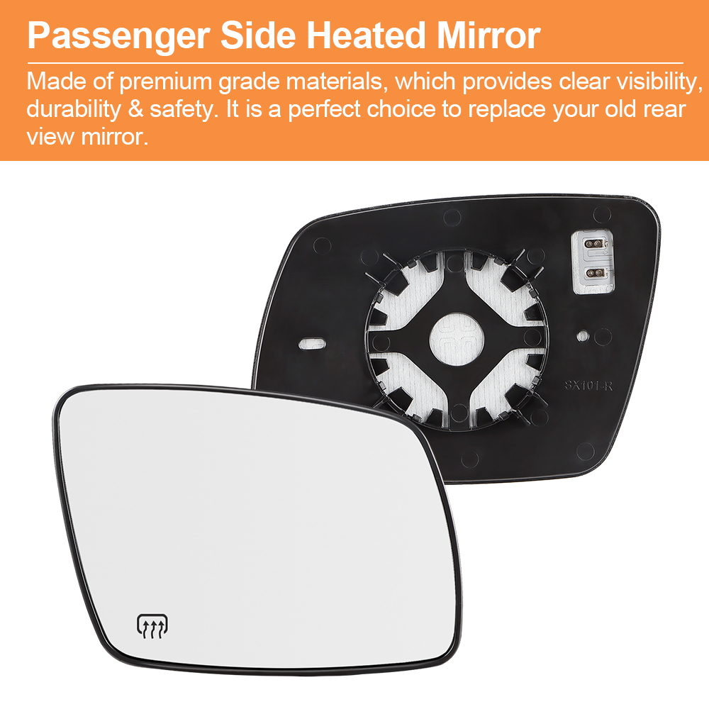 Side Heated Mirror Glass Replacement for Dodge Journey 2009 2010 2011 2012 2013 2014 2015 2016 2017 2018 2019 68045693AA 68045692AA