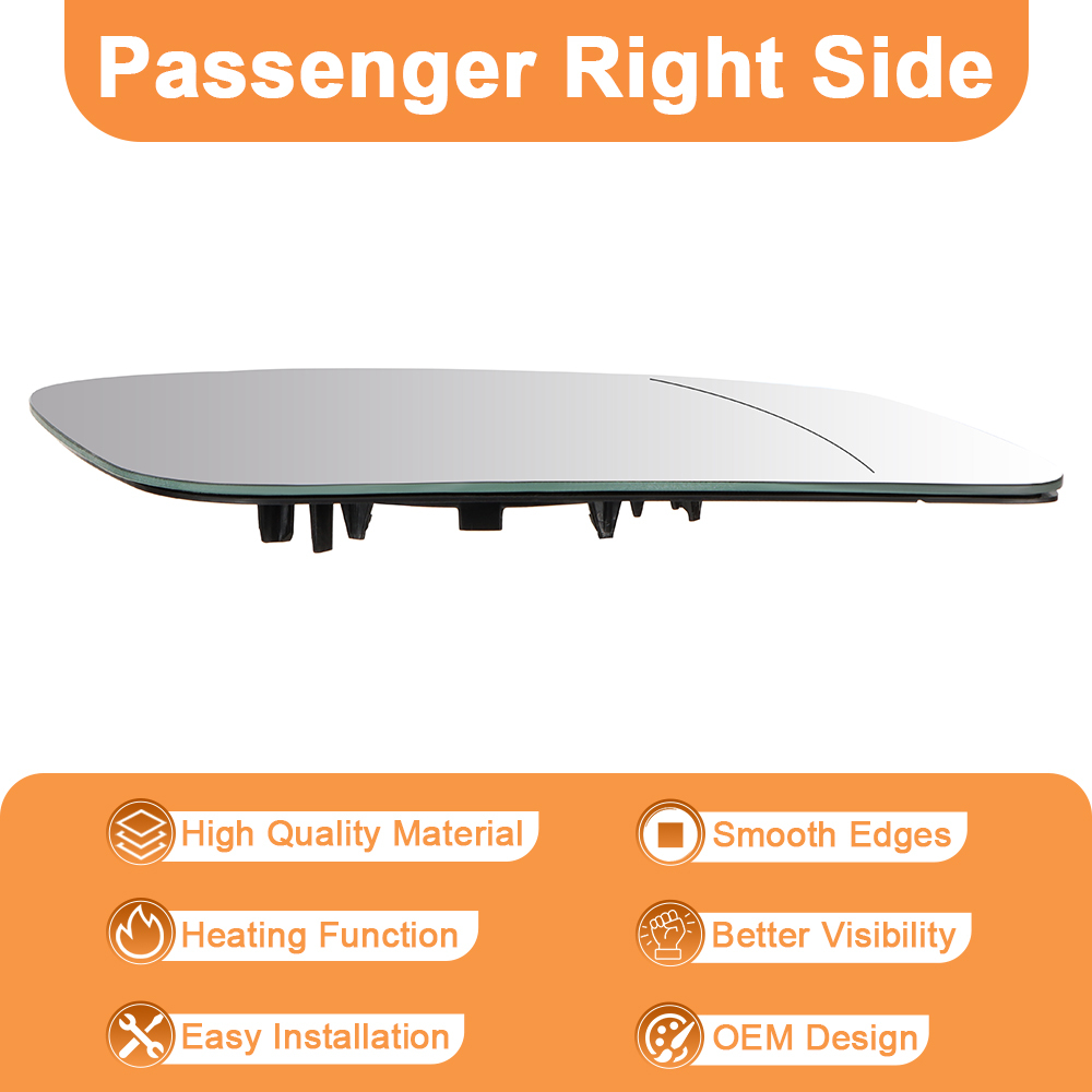 Side Heated Mirror Glass Replacement 2009-2019 for BMW 228i 320i 328i 330i 335i 428i 430i 435i 440i 535i 550i 640i i3 M2 M3 M4 M5 X1 Replace 51167285005 51167285006