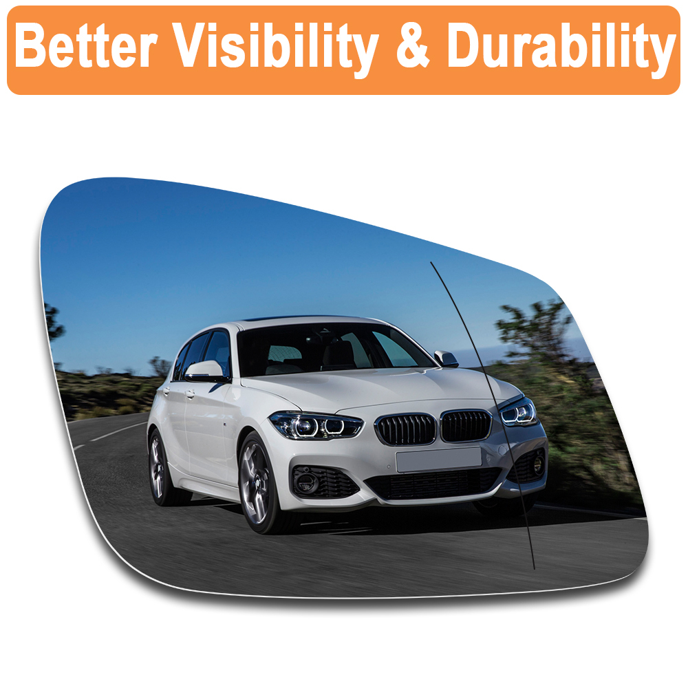 Side Heated Mirror Glass Replacement 2009-2019 for BMW 228i 320i 328i 330i 335i 428i 430i 435i 440i 535i 550i 640i i3 M2 M3 M4 M5 X1 Replace 51167285005 51167285006