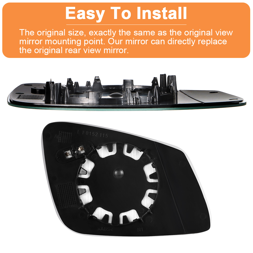 Side Heated Mirror Glass Replacement 2009-2019 for BMW 228i 320i 328i 330i 335i 428i 430i 435i 440i 535i 550i 640i i3 M2 M3 M4 M5 X1 Replace 51167285005 51167285006