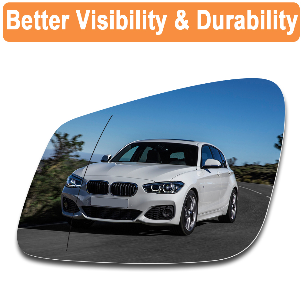 Side Heated Mirror Glass Replacement 2009-2019 for BMW 228i 320i 328i 330i 335i 428i 430i 435i 440i 535i 550i 640i i3 M2 M3 M4 M5 X1 Replace 51167285005 51167285006