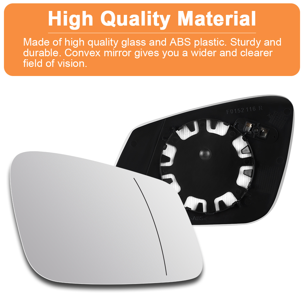 Side Heated Mirror Glass Replacement 2009-2019 for BMW 228i 320i 328i 330i 335i 428i 430i 435i 440i 535i 550i 640i i3 M2 M3 M4 M5 X1 Replace 51167285005 51167285006