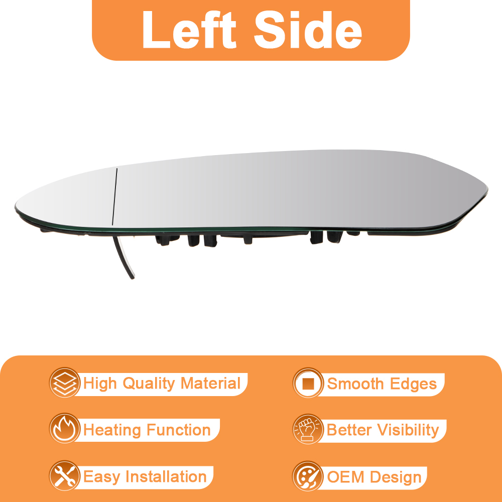 Side Heated Mirror Glass Replacement for Audi A6 2011-2018 4G0857535 4G0857536