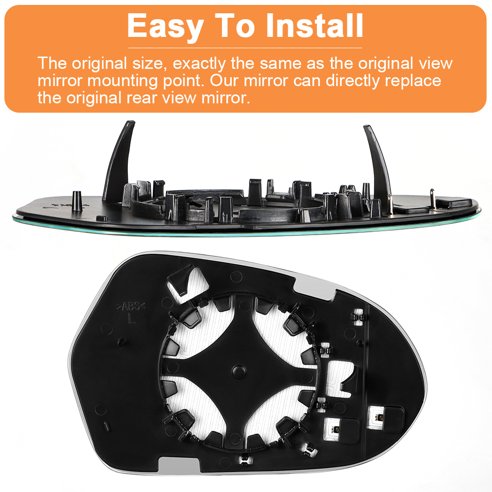 Side Heated Mirror Glass Replacement for Audi A6 2011-2018 4G0857535 4G0857536