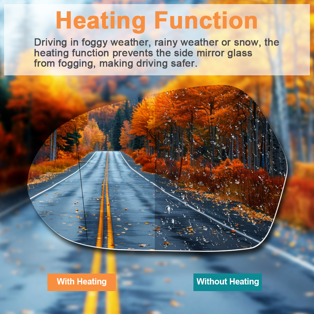 Side Heated Mirror Glass Replacement for Audi A6 2011-2018 4G0857535 4G0857536