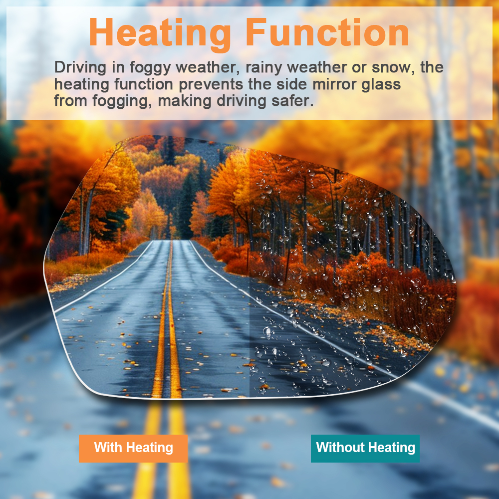 Side Heated Mirror Glass Replacement for Audi A6 2011-2018 4G0857535 4G0857536