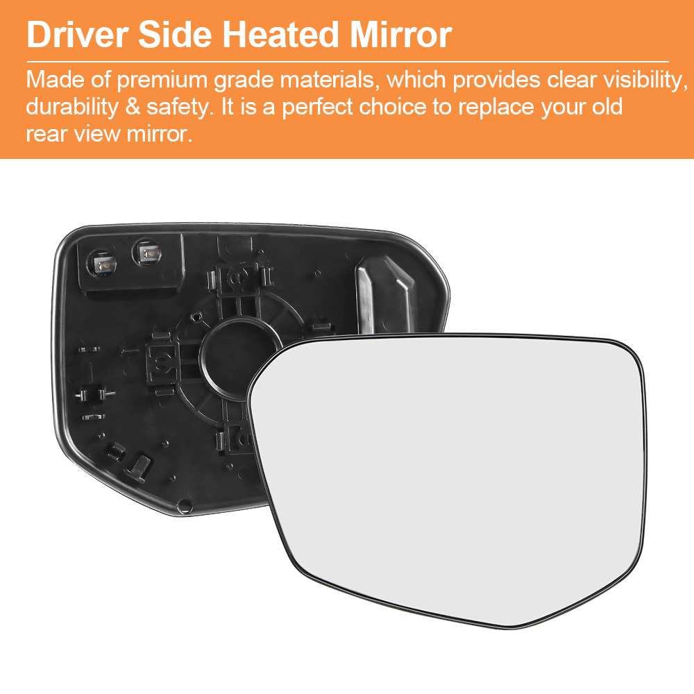 Side Heated Mirror Glass Replacement for Honda Civic 2016-2021 Honda Envix 2018-2022 Honda Crider 2019-2022 76253-TEX-G01 76203-TEX-G01