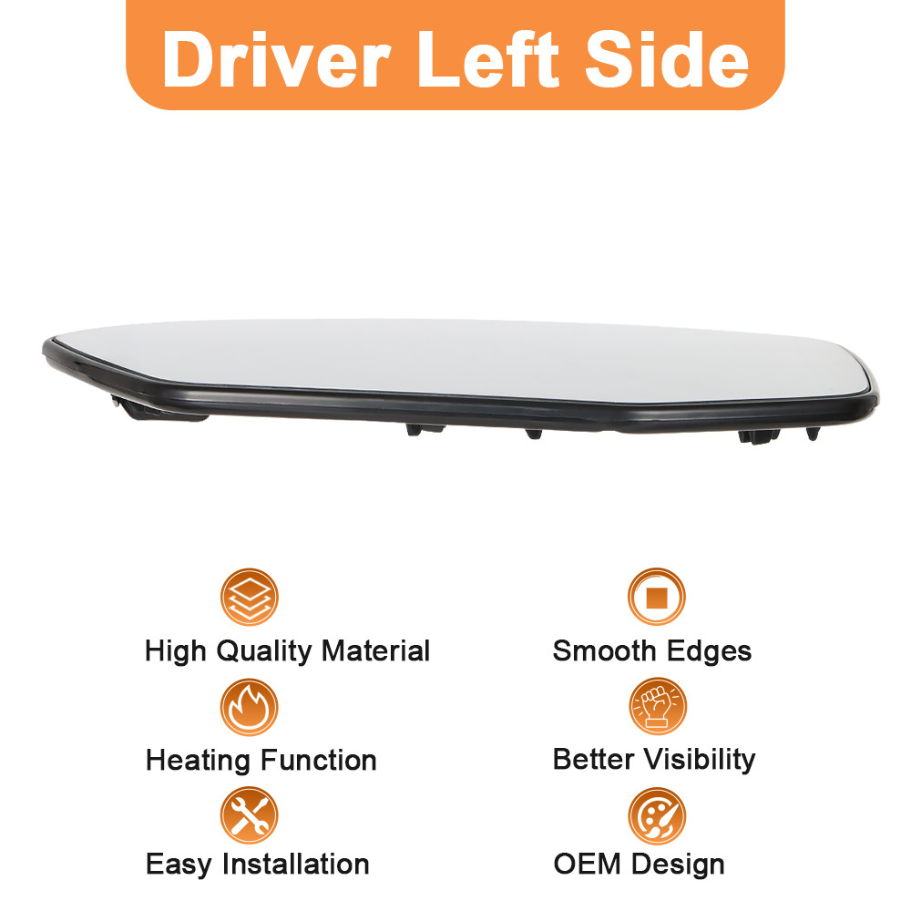 Side Heated Mirror Glass Replacement for Honda Civic 2016-2021 Honda Envix 2018-2022 Honda Crider 2019-2022 76253-TEX-G01 76203-TEX-G01