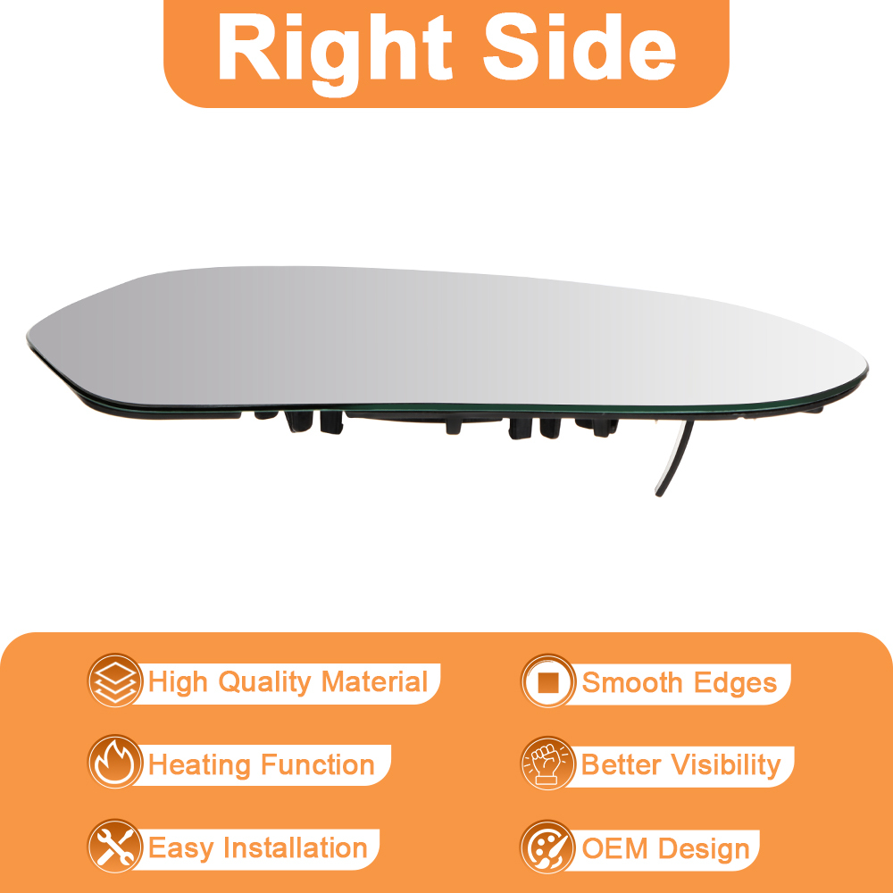 Side Heated Mirror Glass Replacement for Audi A6 2011-2018 4G0857535 4G0857536