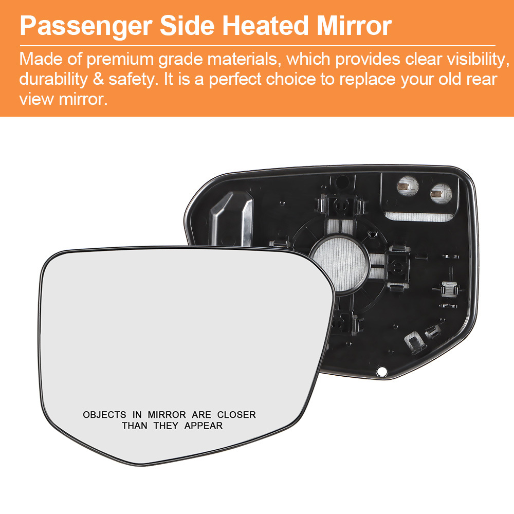 Side Heated Mirror Glass Replacement for Honda Civic 2016-2021 Honda Envix 2018-2022 Honda Crider 2019-2022 76253-TEX-G01 76203-TEX-G01