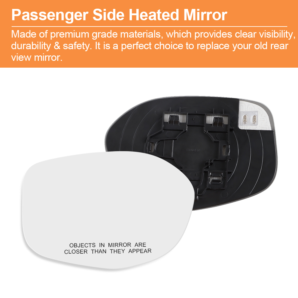 Side Heated Mirror Glass Replacement for Honda Odyssey 2014 2015 2016 2017 View Side Mirror Replace 76253-TK8-A51 76203-TK8-A51