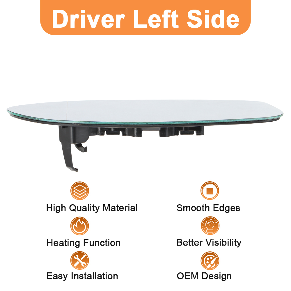 Side Heated Mirror Glass Replacement for Honda Odyssey 2014 2015 2016 2017 View Side Mirror Replace 76253-TK8-A51 76203-TK8-A51