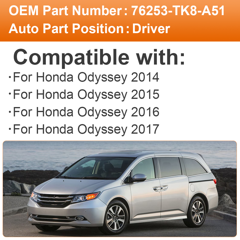 Side Heated Mirror Glass Replacement for Honda Odyssey 2014 2015 2016 2017 View Side Mirror Replace 76253-TK8-A51 76203-TK8-A51