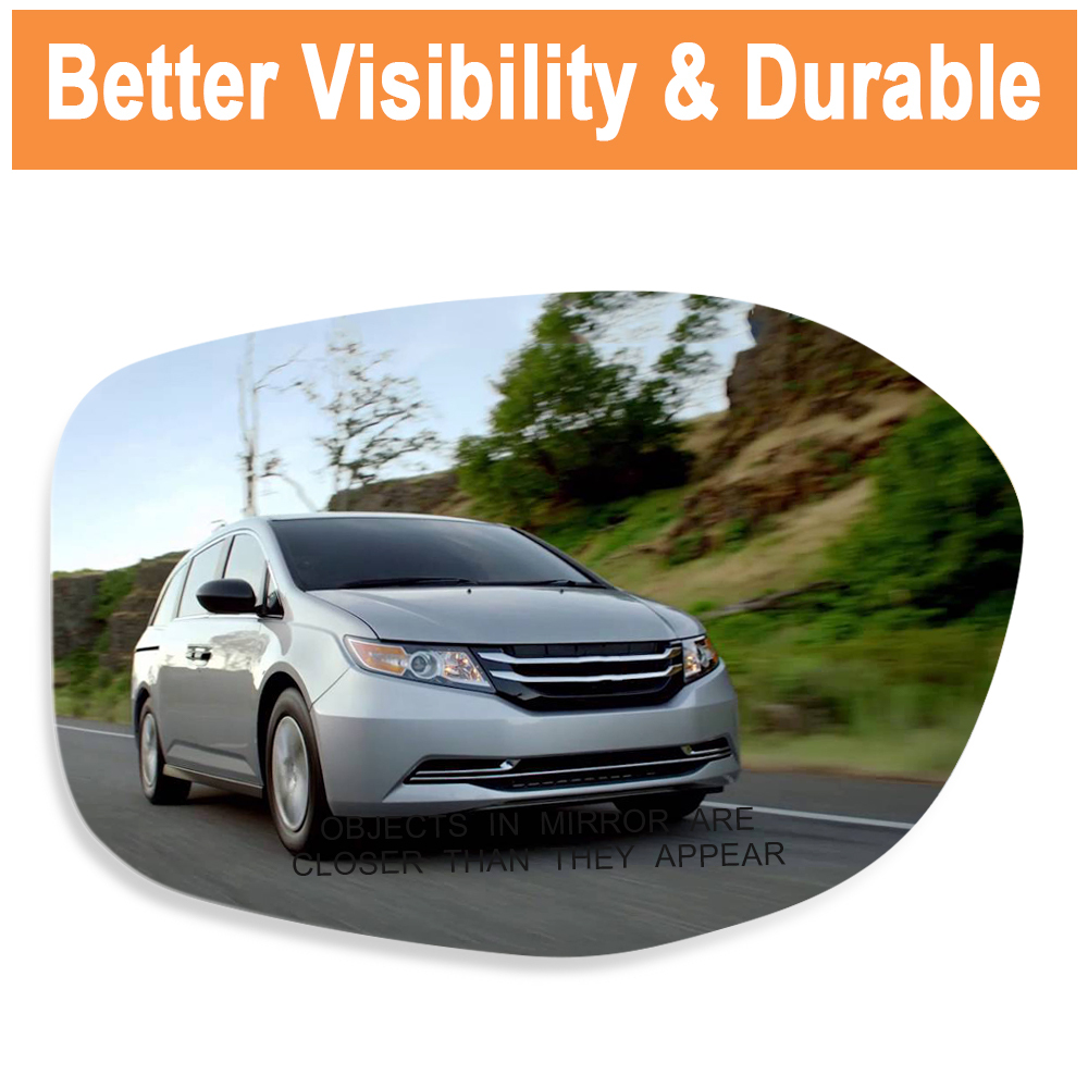 Side Heated Mirror Glass Replacement for Honda Odyssey 2014 2015 2016 2017 View Side Mirror Replace 76253-TK8-A51 76203-TK8-A51
