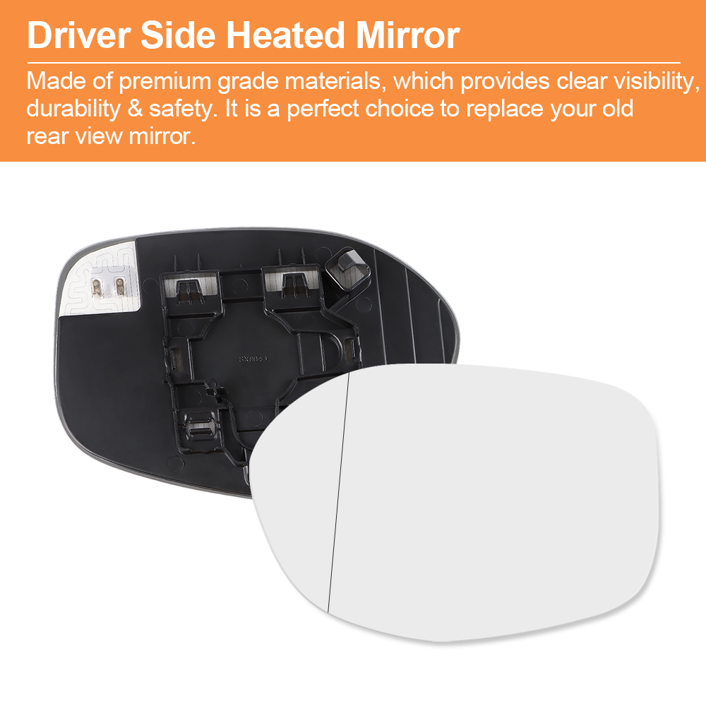 Side Heated Mirror Glass Replacement for Honda Odyssey 2014 2015 2016 2017 View Side Mirror Replace 76253-TK8-A51 76203-TK8-A51