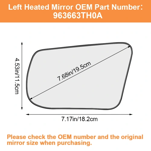 Left & Right Heated Side Mirror Glass – Replacement For 2007-2014 Chevy Silverado, GMC Sierra, Tahoe, Suburban
