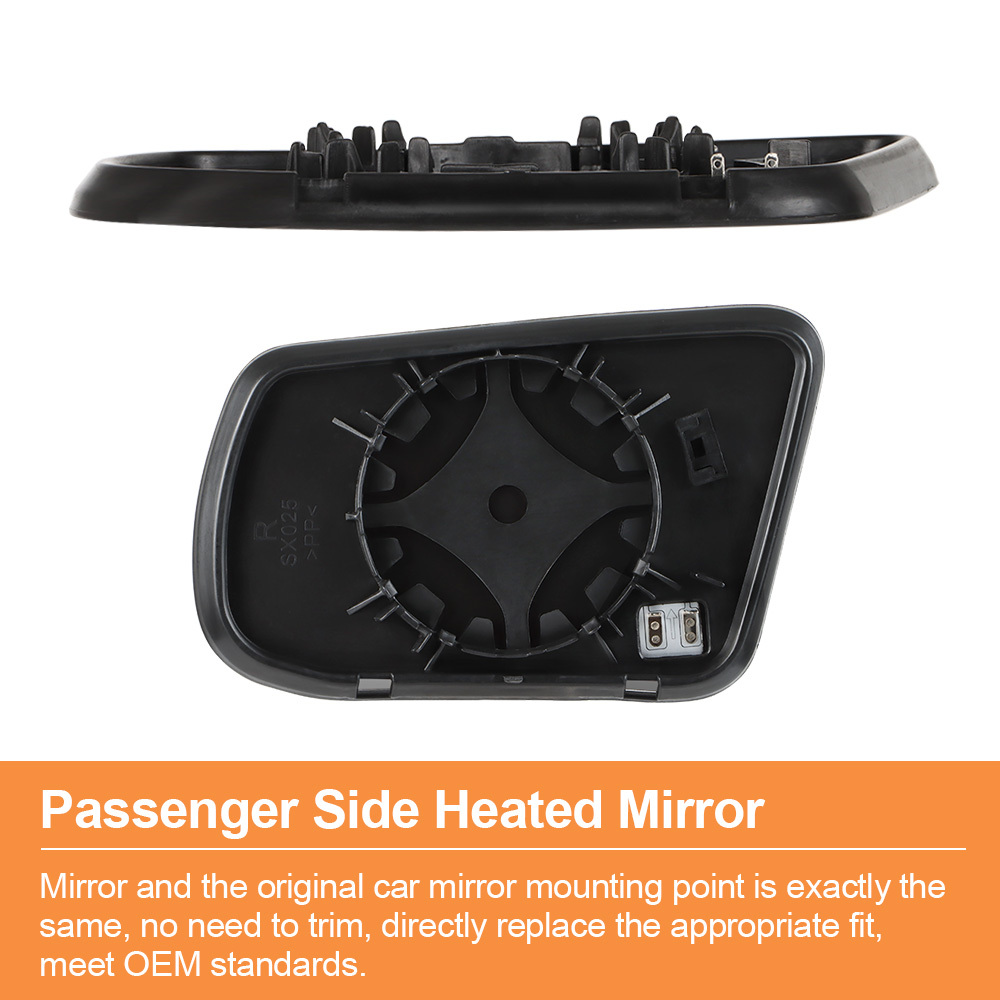 Side Heated Mirror Glass Replacement for Nissan Altima Sentra 2013-2018 with Rear Holder 963663TH0A 963653TH0A