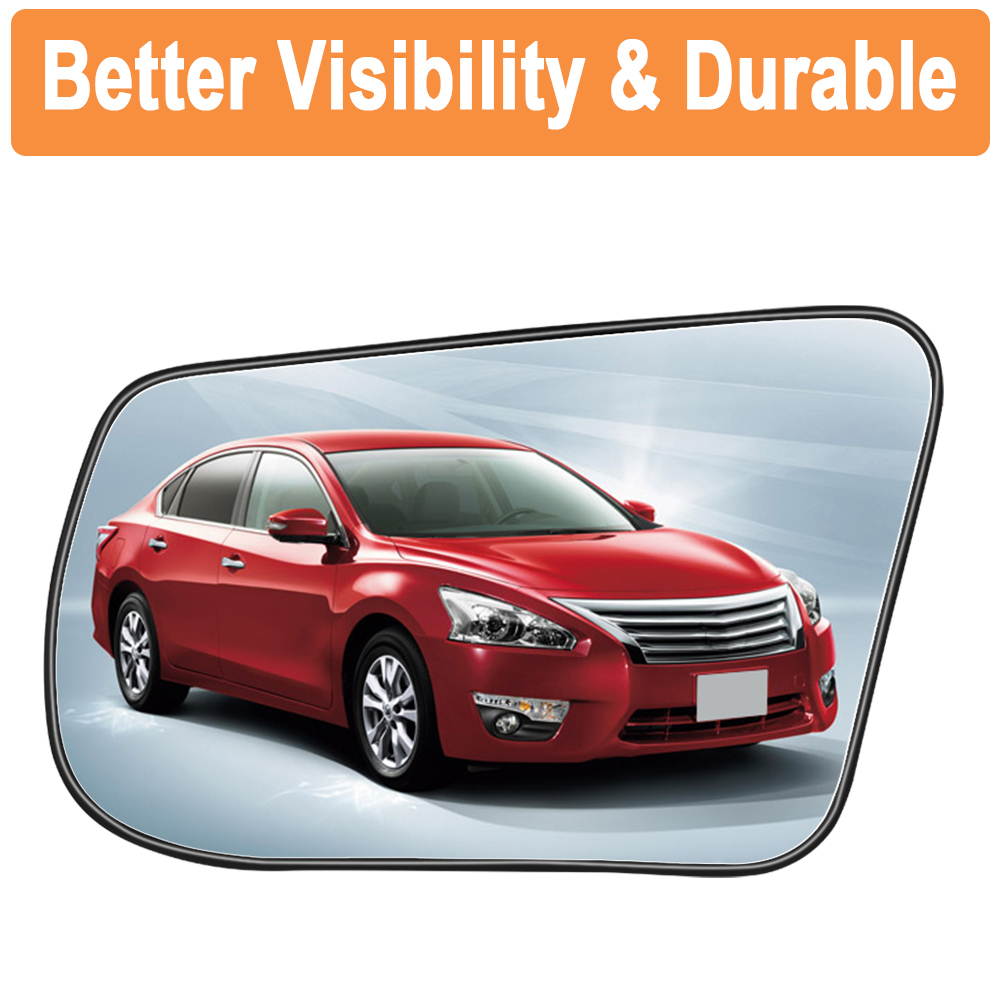 Side Heated Mirror Glass Replacement for Nissan Altima Sentra 2013-2018 with Rear Holder 963663TH0A 963653TH0A