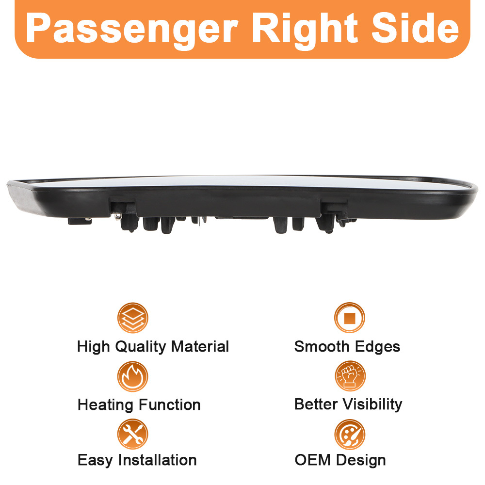Side Heated Mirror Glass Replacement for Nissan Altima Sentra 2013-2018 with Rear Holder 963663TH0A 963653TH0A