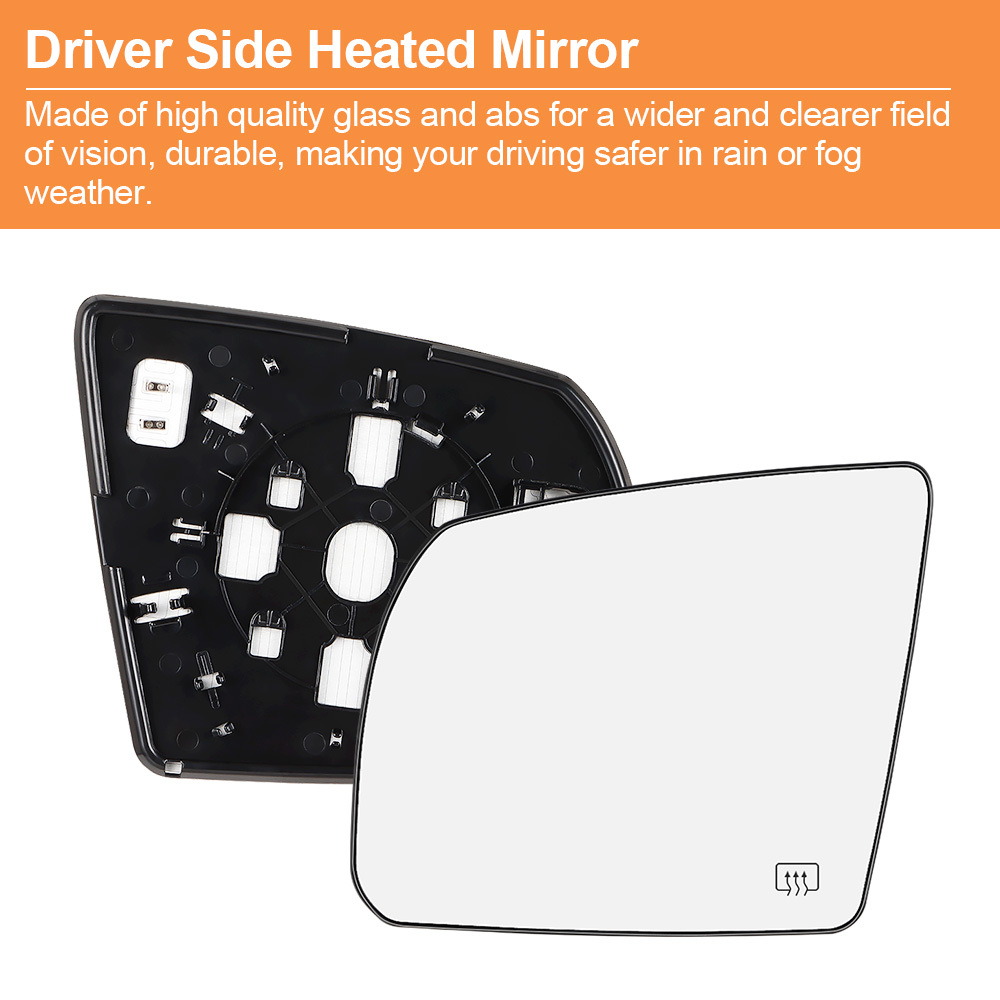 Side Heated Mirror Glass Replacement for Toyota Tundra 2007-2020 Toyota Sequoia 2008-2017 87906-0C020  87903-0C020