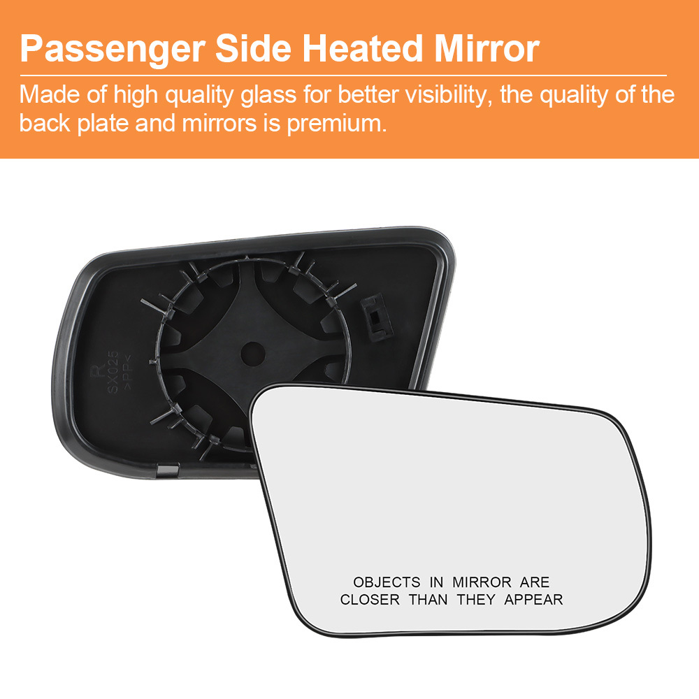 Side Heated Mirror Glass Replacement for Nissan Altima Sentra 2013-2018 with Rear Holder 963663TH0A 963653TH0A