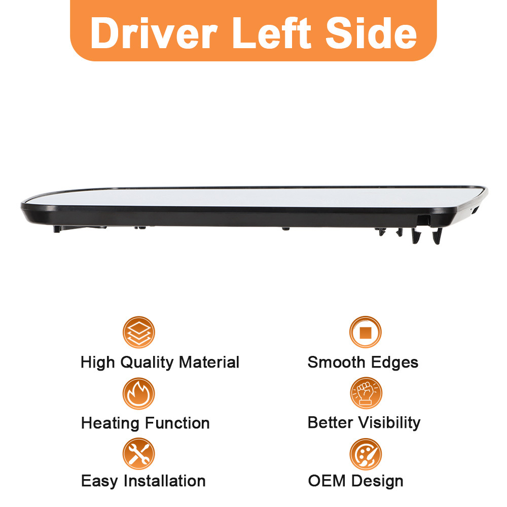 Side Heated Mirror Glass Replacement for Toyota Tundra 2007-2020 Toyota Sequoia 2008-2017 87906-0C020  87903-0C020