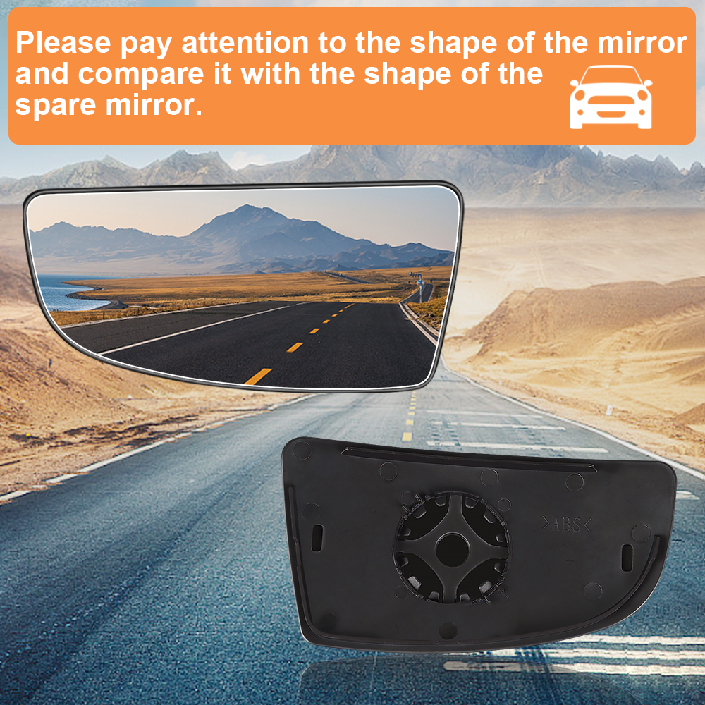 Side Lower Mirror Glass Replacement for Ford Transit T150 T250 T350 2015-2022 Convex Mirror Replace BK3Z17K707A BK3Z17K707B
