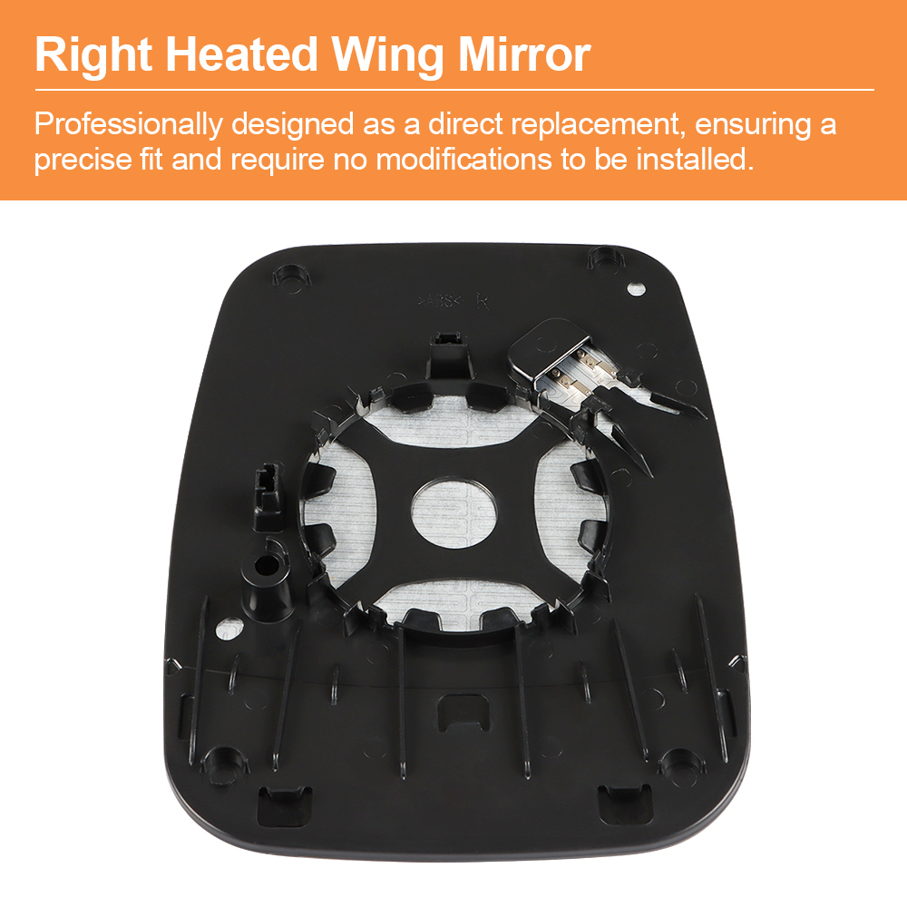 Wing Mirror Glass Heated Side for Renault Trafic Vauxhall Vivaro B 2014-2019 Nissan NV300 Fiat Talento 2016-2019 963666705R 963651588R