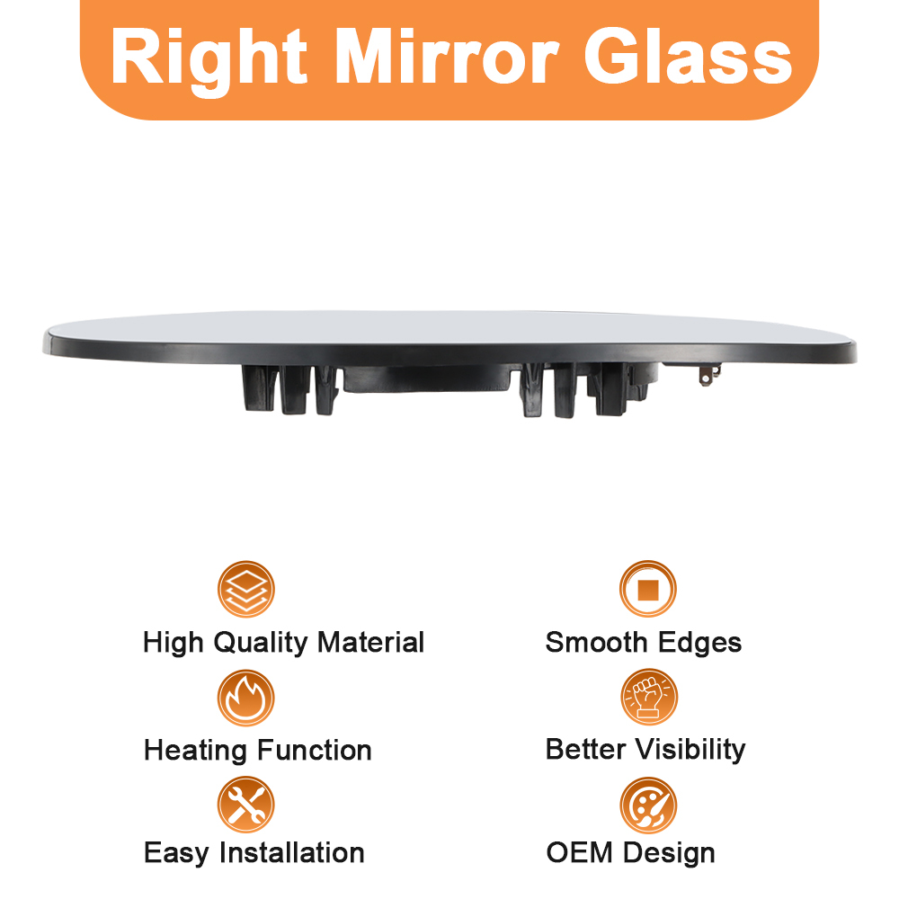 Wing Mirror Glass Heated Replacement Side for Mini Cooper R55 R56 R57 R58 R59 R60 R61 51162755625/51162755626