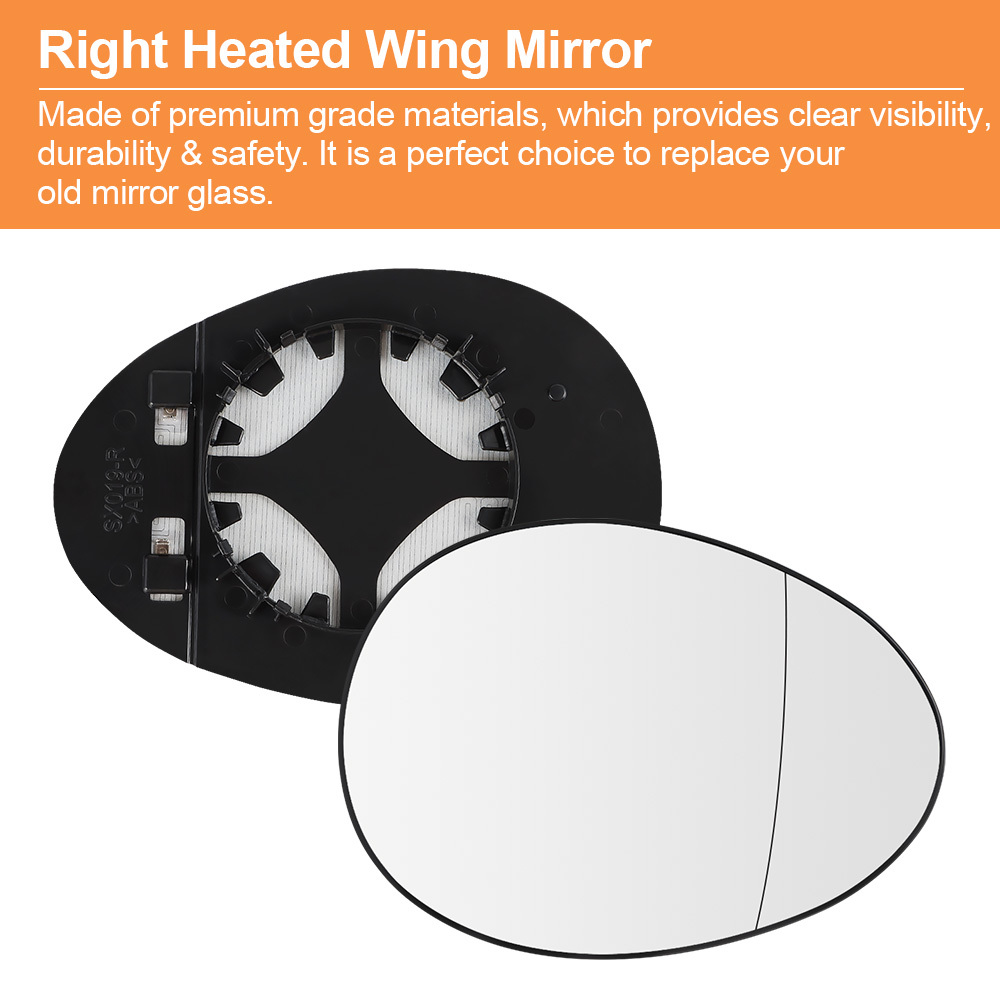 Wing Mirror Glass Heated Replacement Side for Mini Cooper R55 R56 R57 R58 R59 R60 R61 51162755625/51162755626