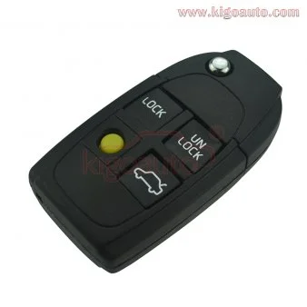 Refit flip remote key shell 4 button for Volvo S40 S60 S80 V40 V70 XC90