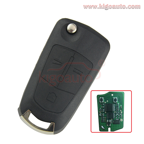 Flip remote key 3 button DWO5 434Mhz ASK for Opel Antara 2008 2009 2010