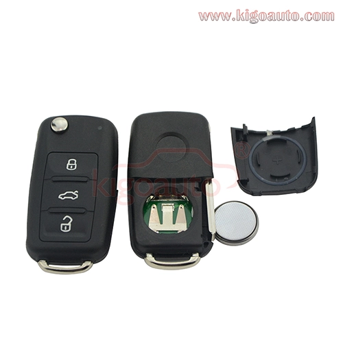 P/N 5K0 959 753 AB 5K0837202AD Remote key 3 button HU66 434Mhz 5K0 837 202 AD for 2012 VW Passat Polo Golf Jetta Beetle Tiguan