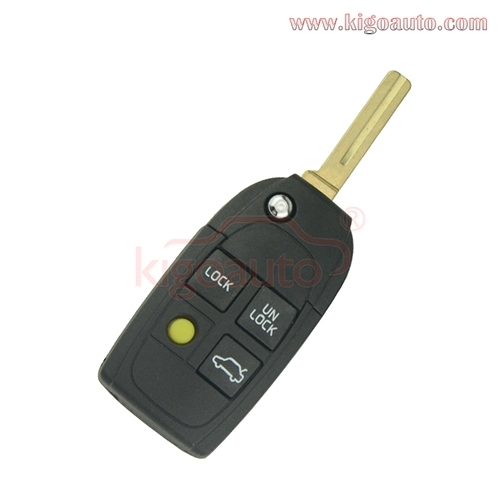 Refit flip remote key shell 4 button for Volvo S40 S60 S80 V40 V70 XC90