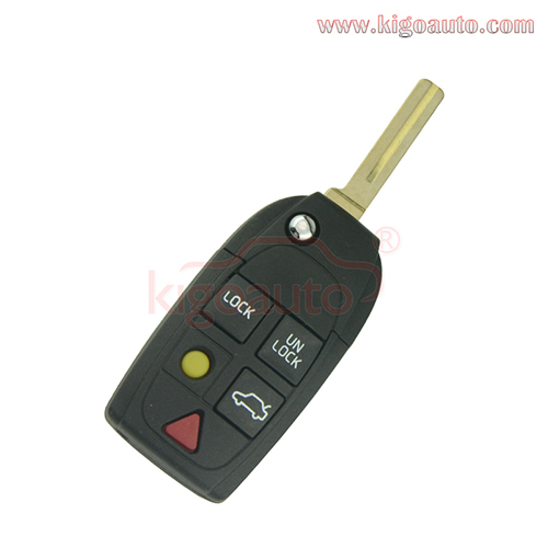 Refit remote key shell cover 5 button for Volvo S60 S70 S80 S90 V70 2001 2002 2003