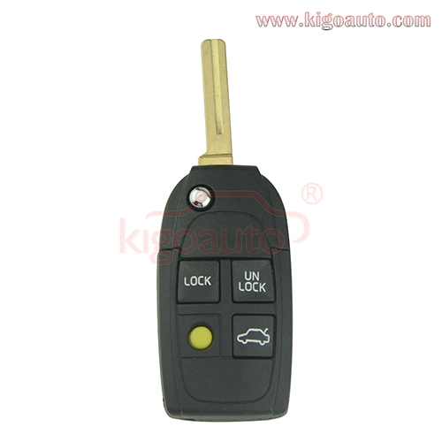 Refit flip remote key shell 4 button for Volvo S40 S60 S80 V40 V70 XC90