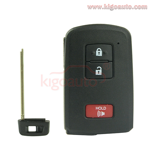 FCC HYQ14FBA Smart key case 3 button for Toyota Prius C