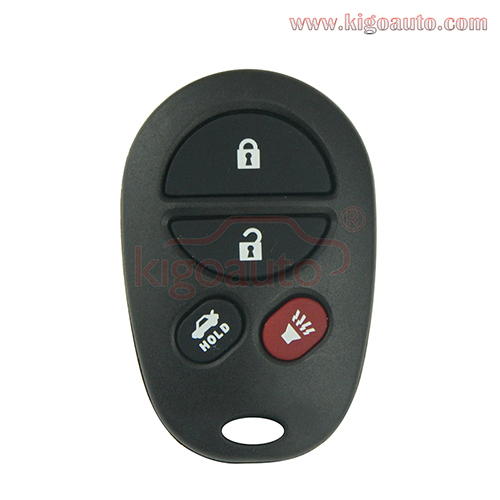 FCC GQ43VT20T Remote fob 4 button 315Mhz for 2004-2008 Toyota AVALON PN 89742-AA040 89742-07020