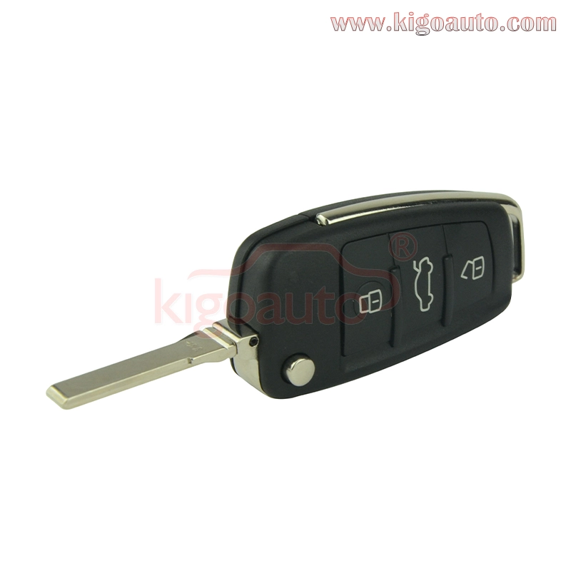 PN 8E0 837 220Q flip remote key 3 button 434Mhz for Audi A4 Quattro A6 Quattro 2009 2010 2011