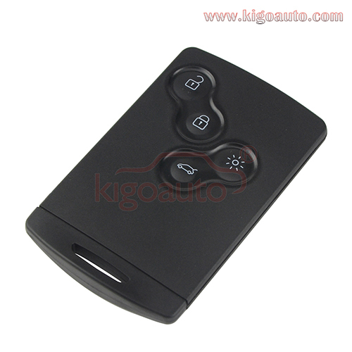 Smart key card case shell 4 button for Renault Koleos Laguna III Megane III Scenic III